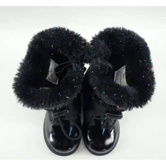 totes Kids Black Rain & Snow Boots with Heart Accents - Picture 3 of 9